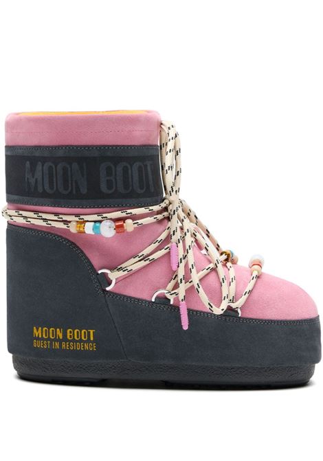 stivali  icon low suede beads donna grigi e rosa MOON BOOT | 80D1409730HJ05